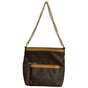Michael Kors Jet Set Signature Brown Crossbody / Shoulder Bag